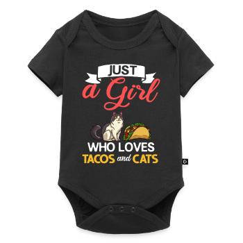 Tacocat Taco Cat Kitten Fast Food - Baby Premium short-sleeve bodysuit - black - Front