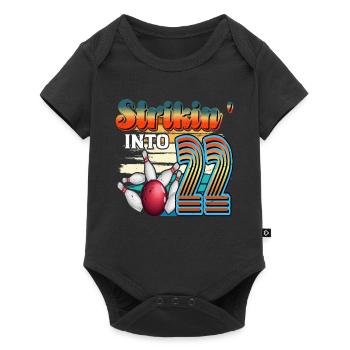 Strikin' Into 22 Bowling Bowler 22nd Birthday - Baby Premium short-sleeve bodysuit - black - Front