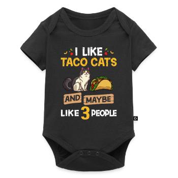 Tacocat Taco Cat Kitten Fast Food - Baby Premium short-sleeve bodysuit - black - Front