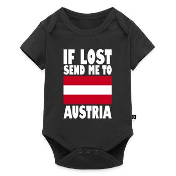 Austria Flag Slogan - Baby Premium short-sleeve bodysuit - black - Front