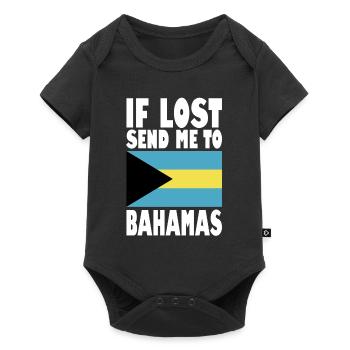 Drapeau des Bahamas - Body à manches courtes Premium Bébé - noir - Devant