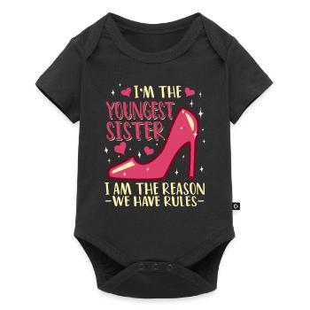 I'm The Youngest Sister Rules Don't Apply To Me - Baby Premium short-sleeve bodysuit - black - Front