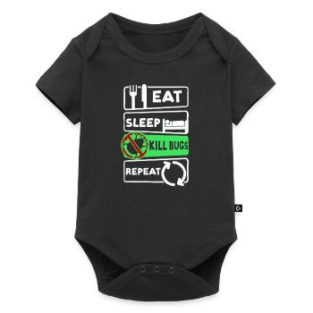 Bug Exterminator Eat Sleep Repeat - Baby Premium short-sleeve bodysuit - black - Front
