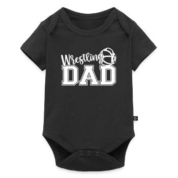 Wrestling Papa Ringkampf Wrestler Ringen Ringer - Baby Premium Kurzarmbody - Schwarz - Vorne