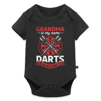 Grand-mère est mon nom Darts Is My Game - Grand-mère - Body à manches courtes Premium Bébé - noir - Devant