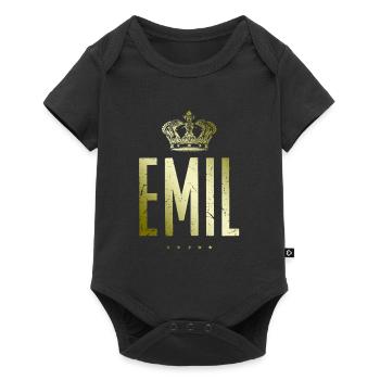 Emil - Baby Premium Kurzarmbody - Schwarz - Vorne