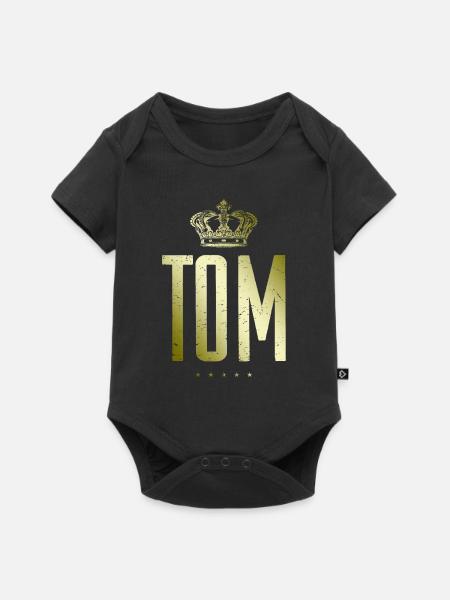 Tom - Baby Premium Kurzarmbody - Schwarz