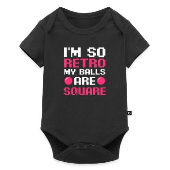 EDM Rave Techno So Retro My Balls Are Square - Baby Premium short-sleeve bodysuit - black - Front