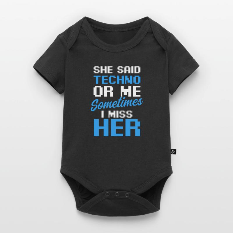 EDM Rave Techno sagte Techno oder ich manchmal vermissen Baby Premium Kurzarmbody