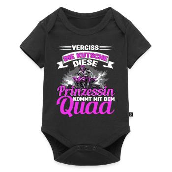 Quadfahrerin Quad Frau Vergiss die Kutsche - Baby Premium Kurzarmbody - Schwarz - Vorne