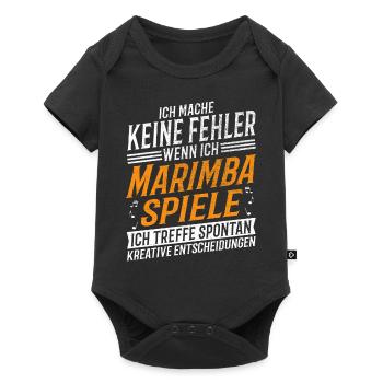 Marimba Musiker Kreativer Marimbaspieler - Baby Premium Kurzarmbody - Schwarz - Vorne