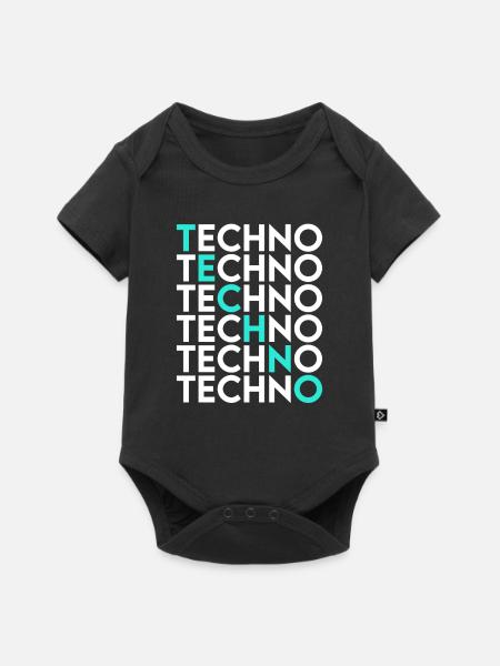 Techno - Baby Premium Kurzarmbody - Schwarz