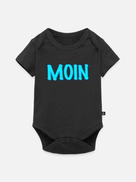 Moin - Baby Premium Kurzarmbody - Schwarz