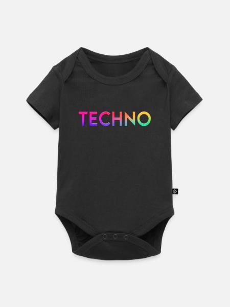 Techno - Baby Premium Kurzarmbody - Schwarz