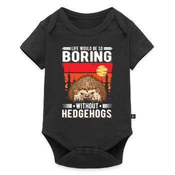La vie serait si ennuyeuse sans Hedgehogs Hedgehog - Body à manches courtes Premium Bébé - noir - Devant