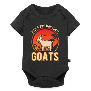 Just a Boy who loves Goats Goats Goat Host - Baby Premium short-sleeve bodysuit - black - Front