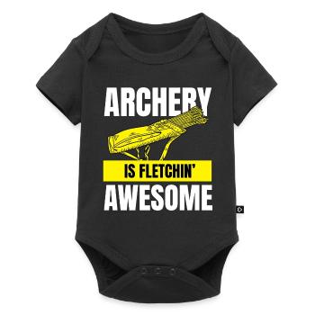 Bogenschütze und Zielscheiben Design Lustiges - Baby Premium Kurzarmbody - Schwarz - Vorne