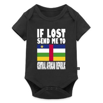 Central African Republic Flag Saying - Baby Premium short-sleeve bodysuit - black - Front