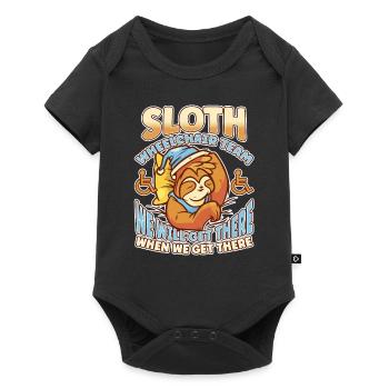 Handicap Wheelchair Design for an Amputation - Baby Premium short-sleeve bodysuit - black - Front
