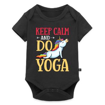 Yoga Licorne Débutant Entraînement Citations Méditation - Body à manches courtes Premium Bébé - noir - Devant