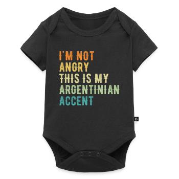 Je ne suis pas méchant, mon accent argentin - Body à manches courtes Premium Bébé - noir - Devant