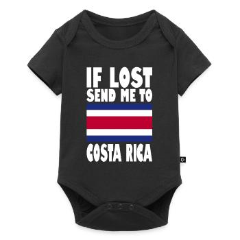 Costa Rica Flag Saying - Baby Premium short-sleeve bodysuit - black - Front