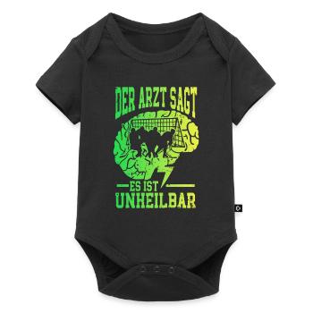 Eishockey Lustig - Baby Premium Kurzarmbody - Schwarz - Vorne