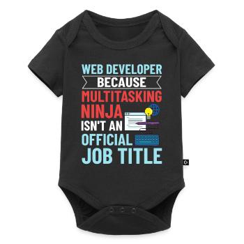 Web Development Web Developer Developer Manager - Baby Premium short-sleeve bodysuit - black - Front