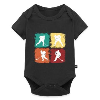 Ice Hockey Jersey Vintage - Baby Premium short-sleeve bodysuit - black - Front