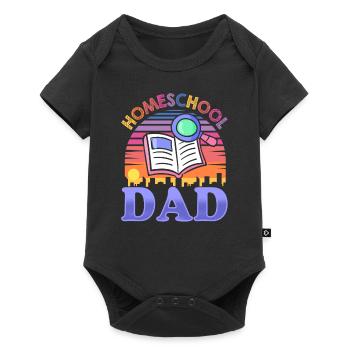 Homeschool Papa Père Homeschooling Fête des pères - Body à manches courtes Premium Bébé - noir - Devant