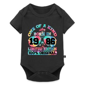 Unique Born 1986 Édition Limitée - Body à manches courtes Premium Bébé - noir - Devant