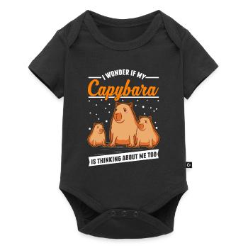 Capybara Cadeau Capybara Capibara - Body à manches courtes Premium Bébé - noir - Devant