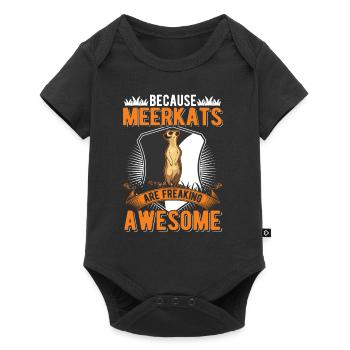 Parce que les suricates flippent impressionnant Erdmännchen - Body à manches courtes Premium Bébé - noir - Devant