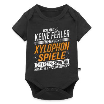 Xylophon Musiker Kreativer Xylophonspieler - Baby Premium Kurzarmbody - Schwarz - Vorne