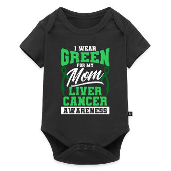 I wear green for my mother liver cancer - Baby Premium short-sleeve bodysuit - black - Front