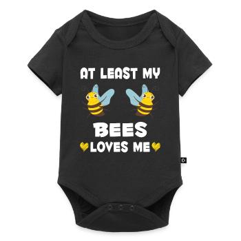 Bees love me women funny beekeepers - Baby Premium short-sleeve bodysuit - black - Front