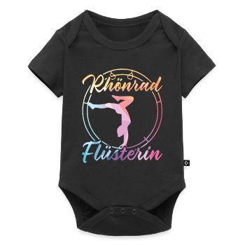 Rhönrad Flüsterin Rhönradturnen Kinder Röhnrad - Baby Premium Kurzarmbody - Schwarz - Vorne
