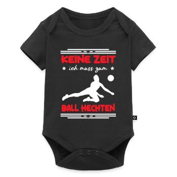 Keine Zeit ich muss zum Ball hechten | Faustball - Baby Premium Kurzarmbody - Schwarz - Vorne