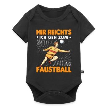 Mir reichts ich geh zum Faustball Sport Faustball - Baby Premium Kurzarmbody - Schwarz - Vorne