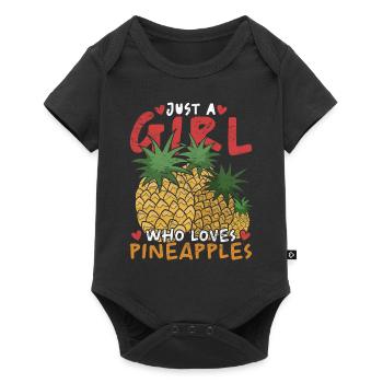 Cadeau d’été Fruit Fruit Girl Ananas - Body à manches courtes Premium Bébé - noir - Devant