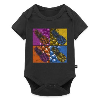 Fruits d’été Fruits tropicaux Ananas - Body à manches courtes Premium Bébé - noir - Devant