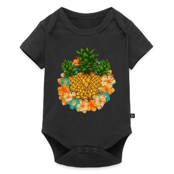 Fruits d’été Fruits tropicaux Ananas - Body à manches courtes Premium Bébé - noir - Devant
