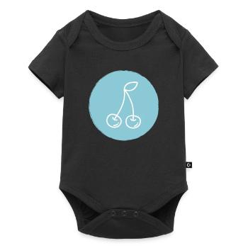 Cherry - Baby Premium short-sleeve bodysuit - black - Front