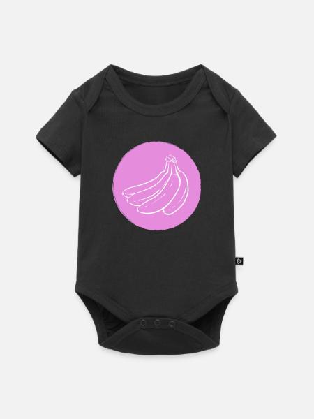 Banane - Baby Premium Kurzarmbody - Schwarz