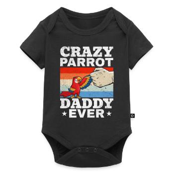 Crazy Parrot Daddy Ever Parrot Bird Lover - Body à manches courtes Premium Bébé - noir - Devant