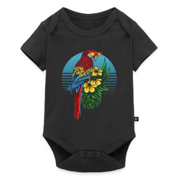 Funny cockatiel bird parrot bird - Baby Premium short-sleeve bodysuit - black - Front