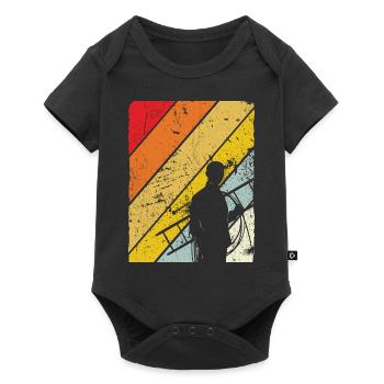 Schornsteinfeger Schornstein Vintage Kaminfeger Ge - Baby Premium Kurzarmbody - Schwarz - Vorne