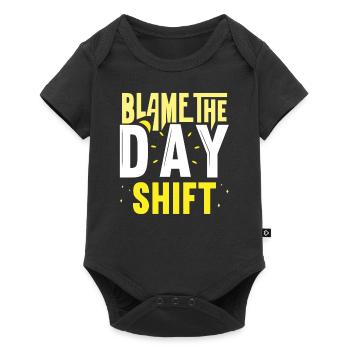 Blame the day shift work night shift - Baby Premium short-sleeve bodysuit - black - Front