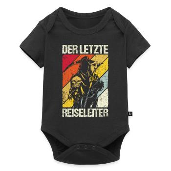 Sensenmann Reiseleiter Der Tod Skelett Fun Spruch - Baby Premium Kurzarmbody - Schwarz - Vorne