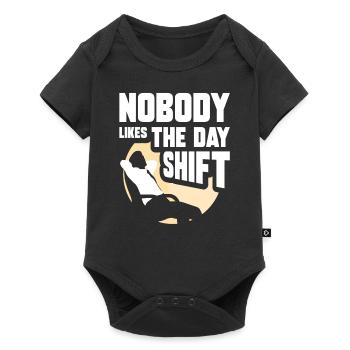 Personne n’aime le travail de nuit de jour - Body à manches courtes Premium Bébé - noir - Devant